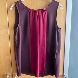 LOFT Two-Tone Sleeveless Camisole in Wine & Burgundy